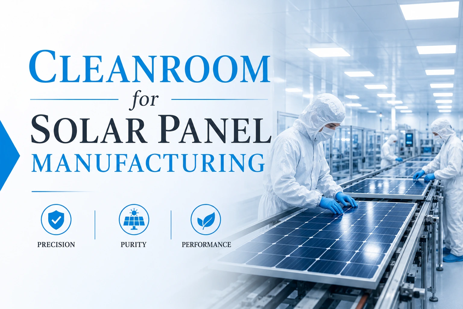 Cleanroom for solar panel manufacturing